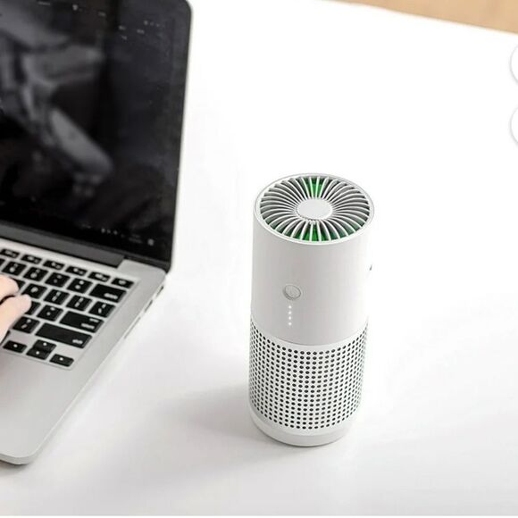 USB Desk Air Purifier, 3-Gear Adjustable for Home, Bedroom, Vehicle-White. NIB! - Picture 2 of 11